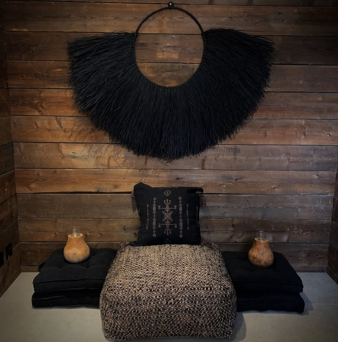 Black Corduroy Seat Pad-Chair & Sofa Cushions-Flo &amp; Joe