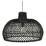 Black Rattan Round Pendant Light Shade