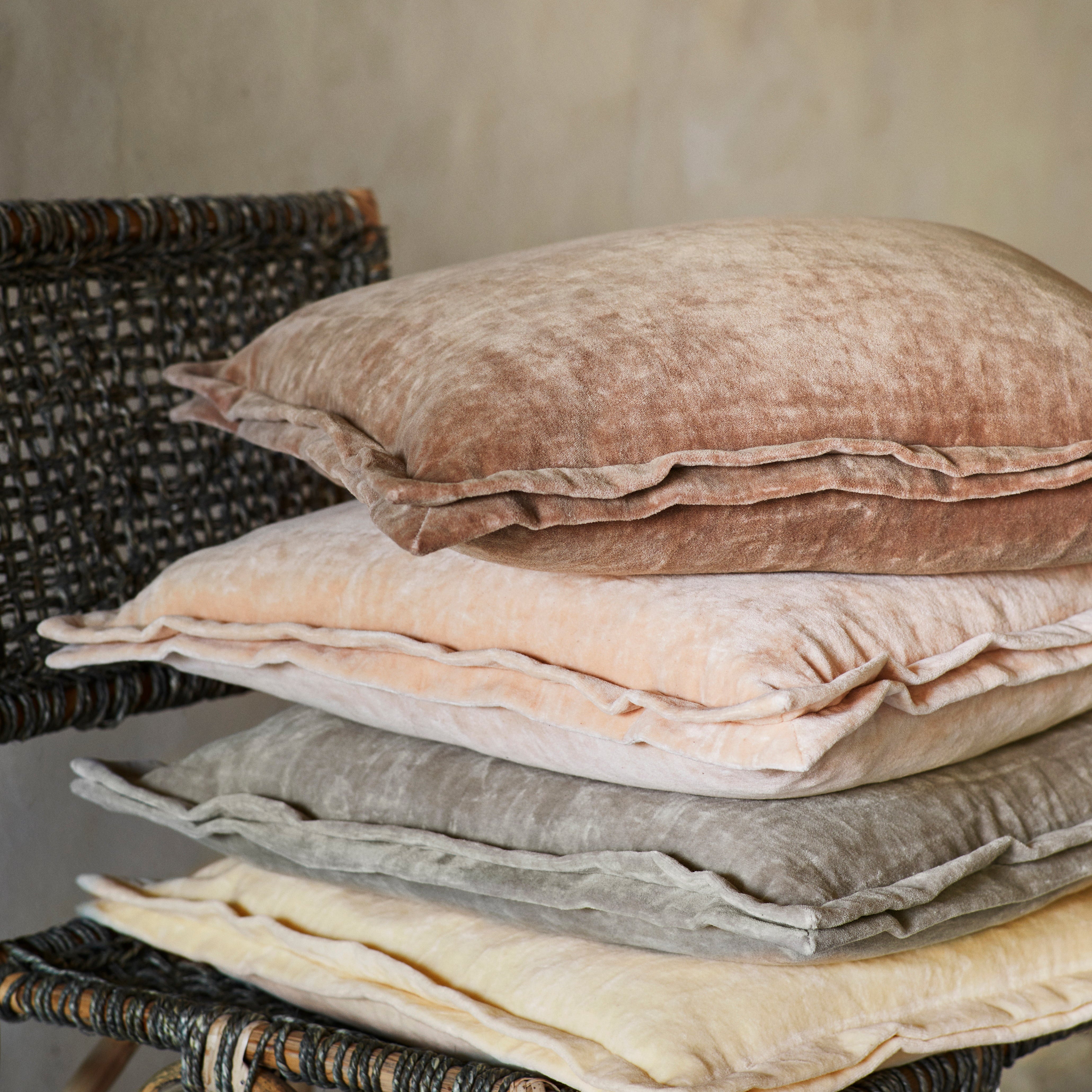 Blush Pink Velvet Cushion Cover