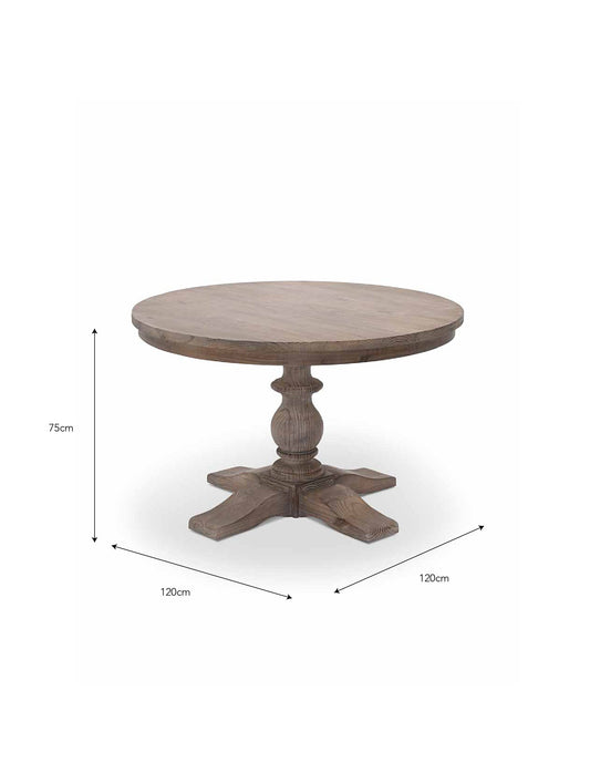 Charente Round Dining Table - 120cm