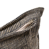 Close-up of a textured fabric with a zipper on a white background