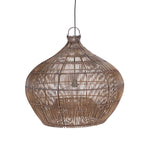 Large Dark Rattan Lobster Pot Light Shade  - Natural Handmade Ceiling Pendants - Flo & Joe UK
