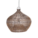 Large Dark Rattan Lobster Pot Light Shade  - Natural Handmade Ceiling Pendants - Flo & Joe UK
