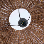 Close-up of a wicker  pendant light w