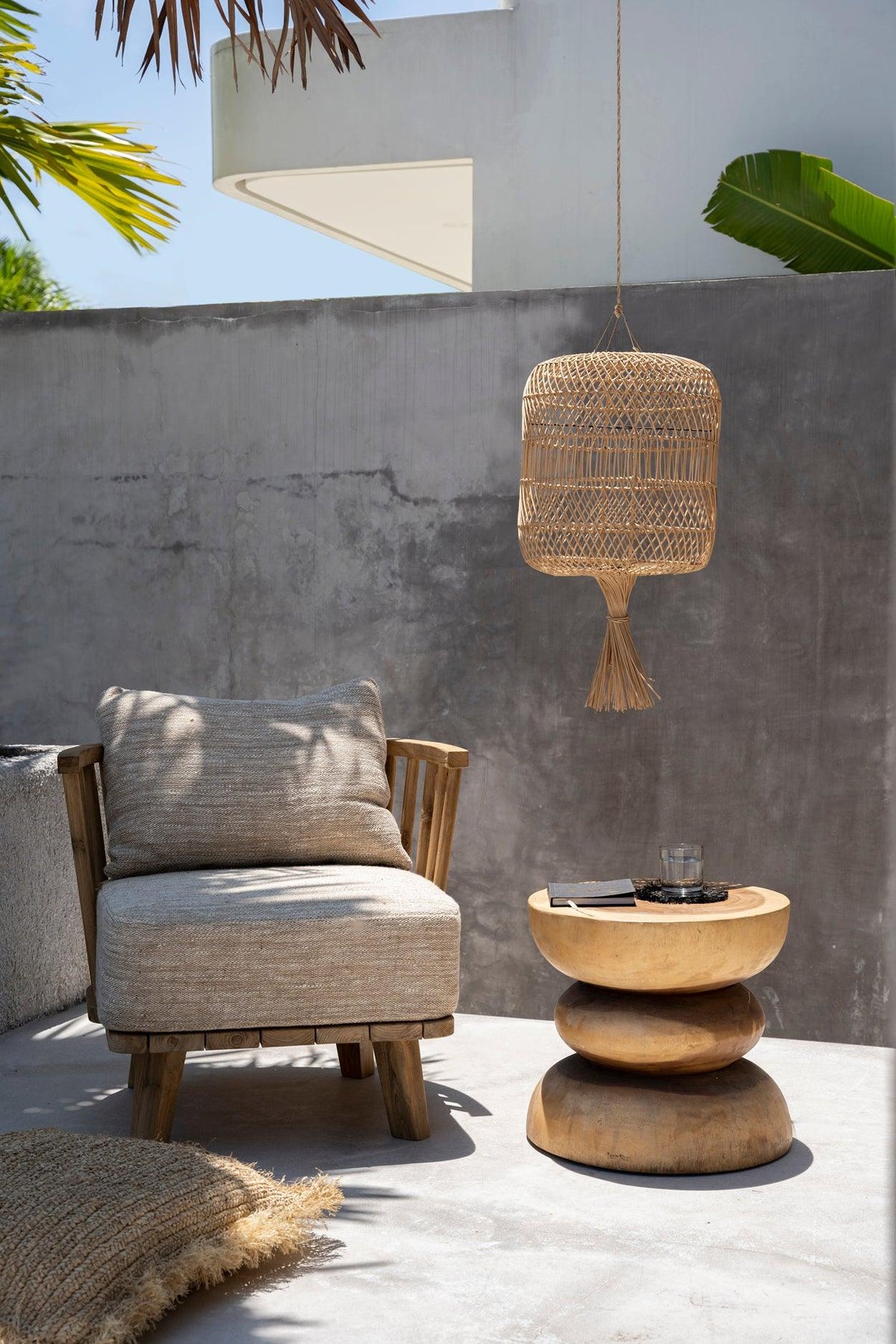 Dumpling pendant / floor light   natural   70cm   flo & joe