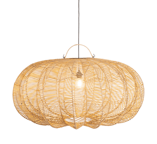 The Cerise Pendant Rattan Light Shade -XXL - Flo & Joe - Extra Large Statement Lighting - UK Store