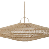 Extra Large Rattan pendant Light shade with Jute cable 200cm -oversized