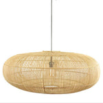 XL Rattan Oval Pendant Light Shade 90cm - Chandelier Alternative