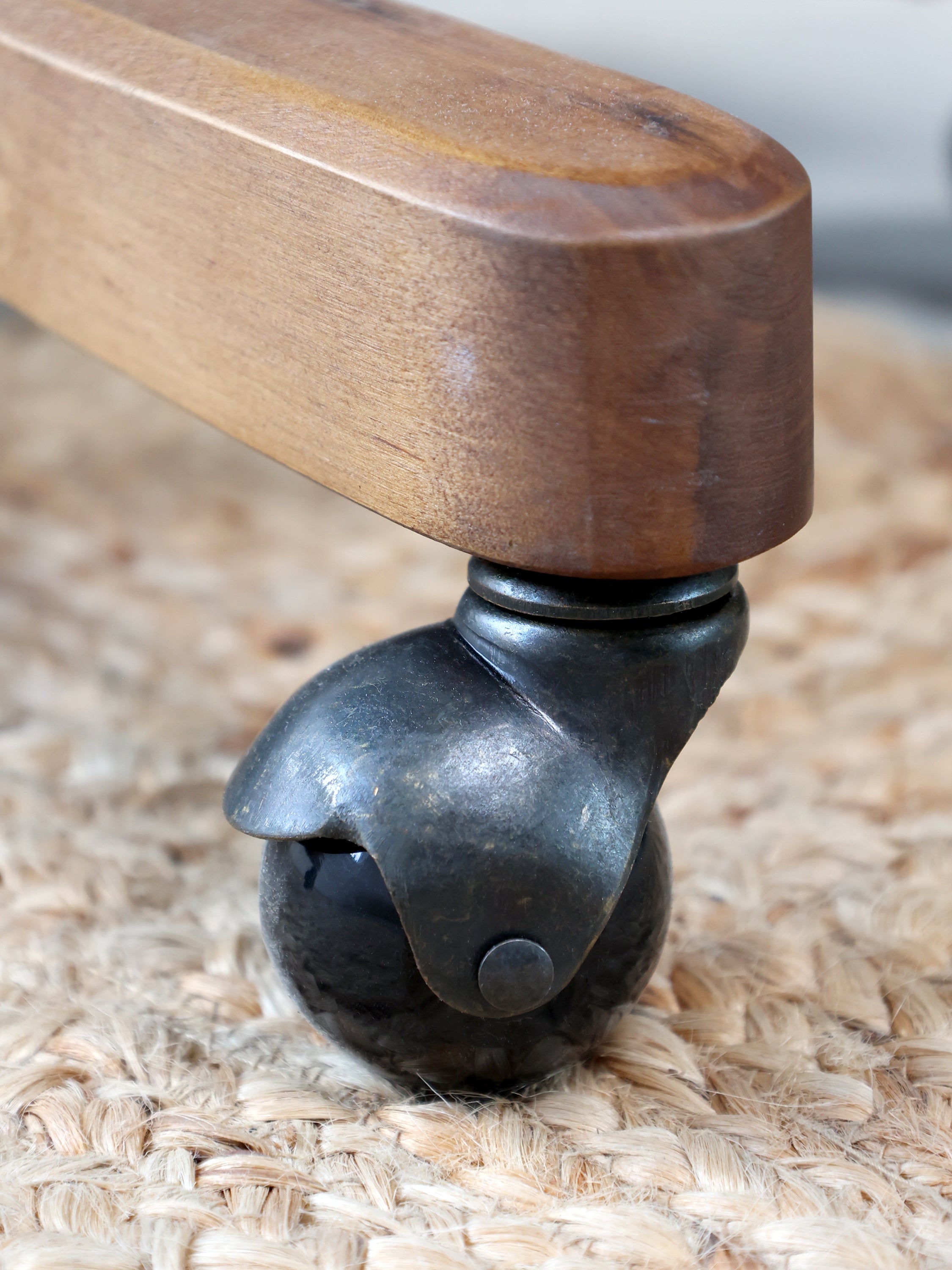 French Wicker High Back Swivel Desk Chair - Flo & Joe