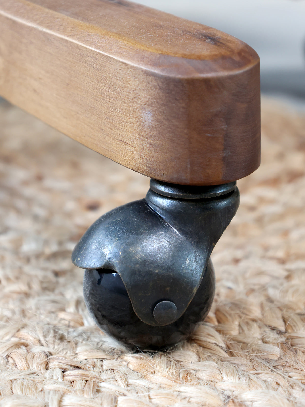 French Wicker High Back Swivel Desk Chair - Flo & Joe