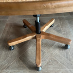 French Wicker High Back Swivel Desk Chair - Flo & Joe