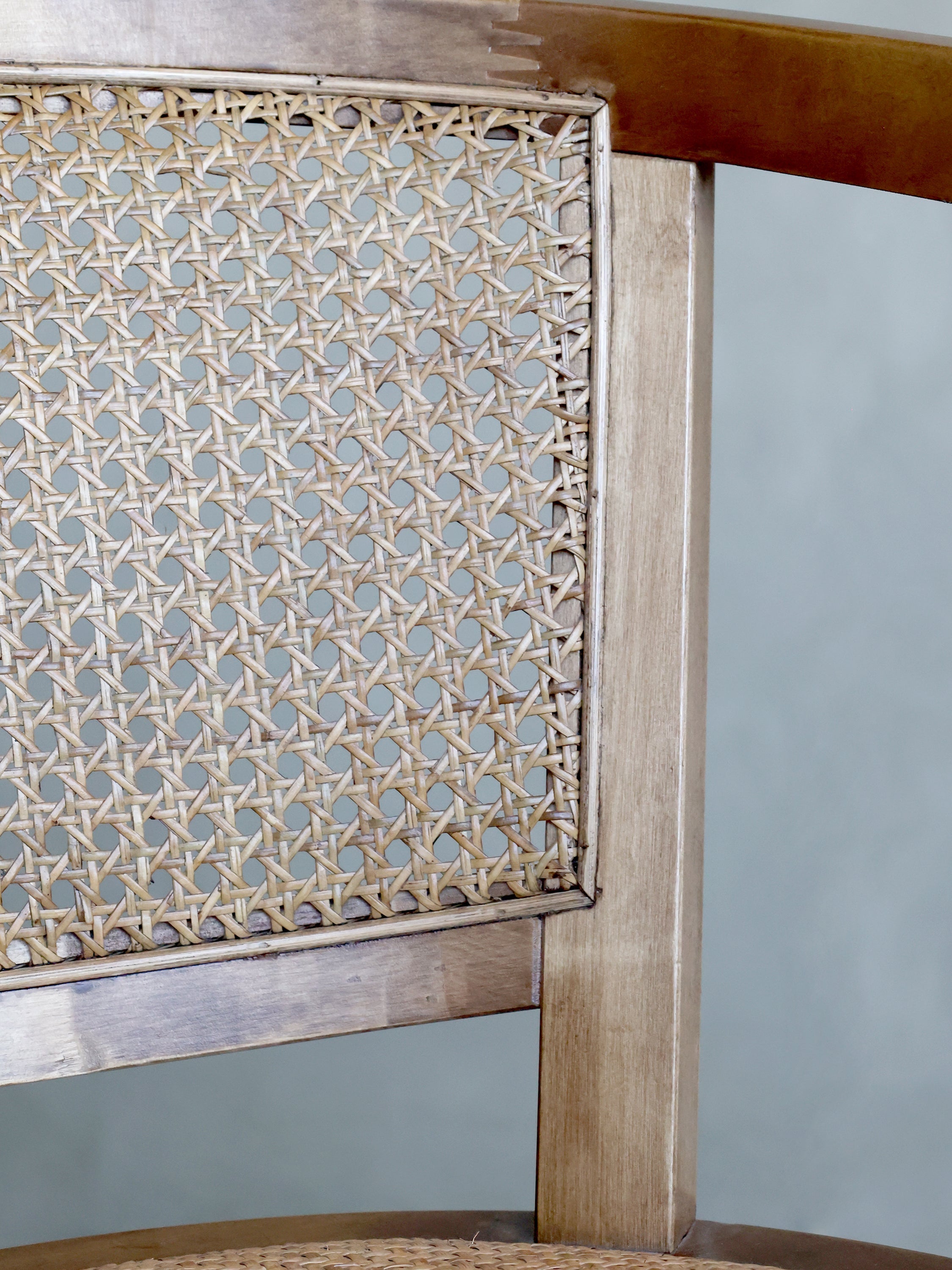 French Wicker Swivel Desk Chair - Flo & Joe