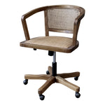 French Wicker Swivel Desk Chair - Flo & Joe