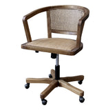 French Wicker Swivel Desk Chair - Flo & Joe