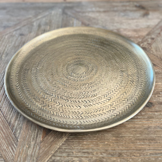 Hand Hammered Metal Tray