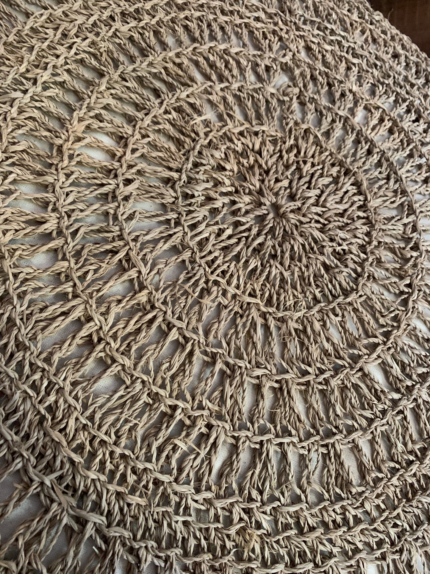 Natural Seagrass Pouffe - 60