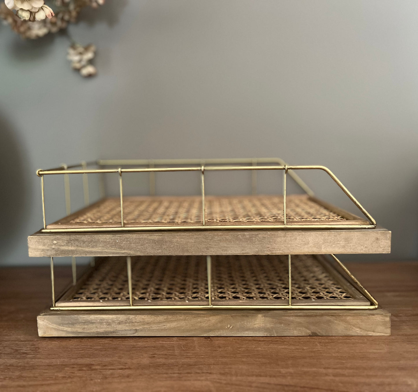 Rattan Letter Tray