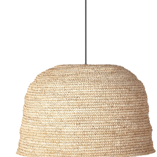 Large natural raffia rattan large light shade - UK