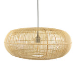Large Natural Rattan Oval Pendant Light Shade - Flo & Joe UK Store