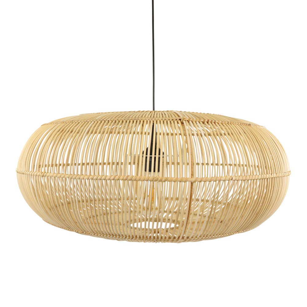 Large natural rattan oval pendant light shade   flo & joe uk store