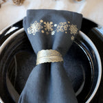 Napkin Ring Set of 4 - Gold Leaf - Flo & Joe