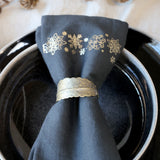 Napkin Ring Set of 4 - Gold Leaf - Flo & Joe