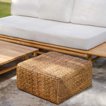 Natural Hyacinth Pouffe - Square - Flo & Joe