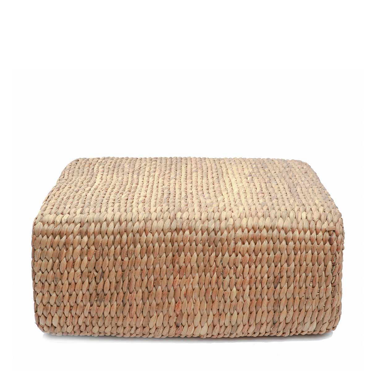 Natural hyacinth pouffe   square   flo & joe