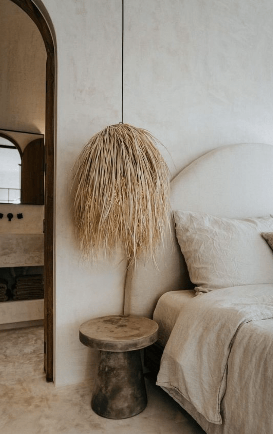 Natural Shaggy Rattan Light Shade - Flo & Joe