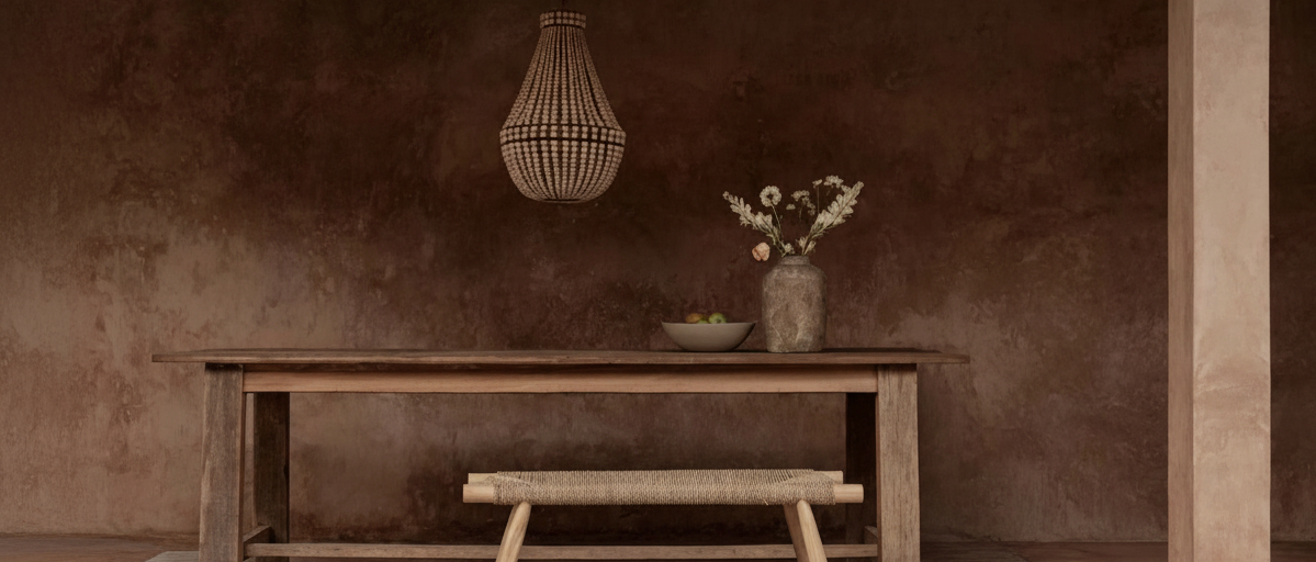 Natural, handcrafted rattan pendant light  lamps and organic home decor furniture collection