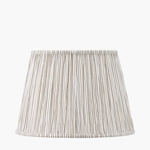 Natural stripe pleated lampshade