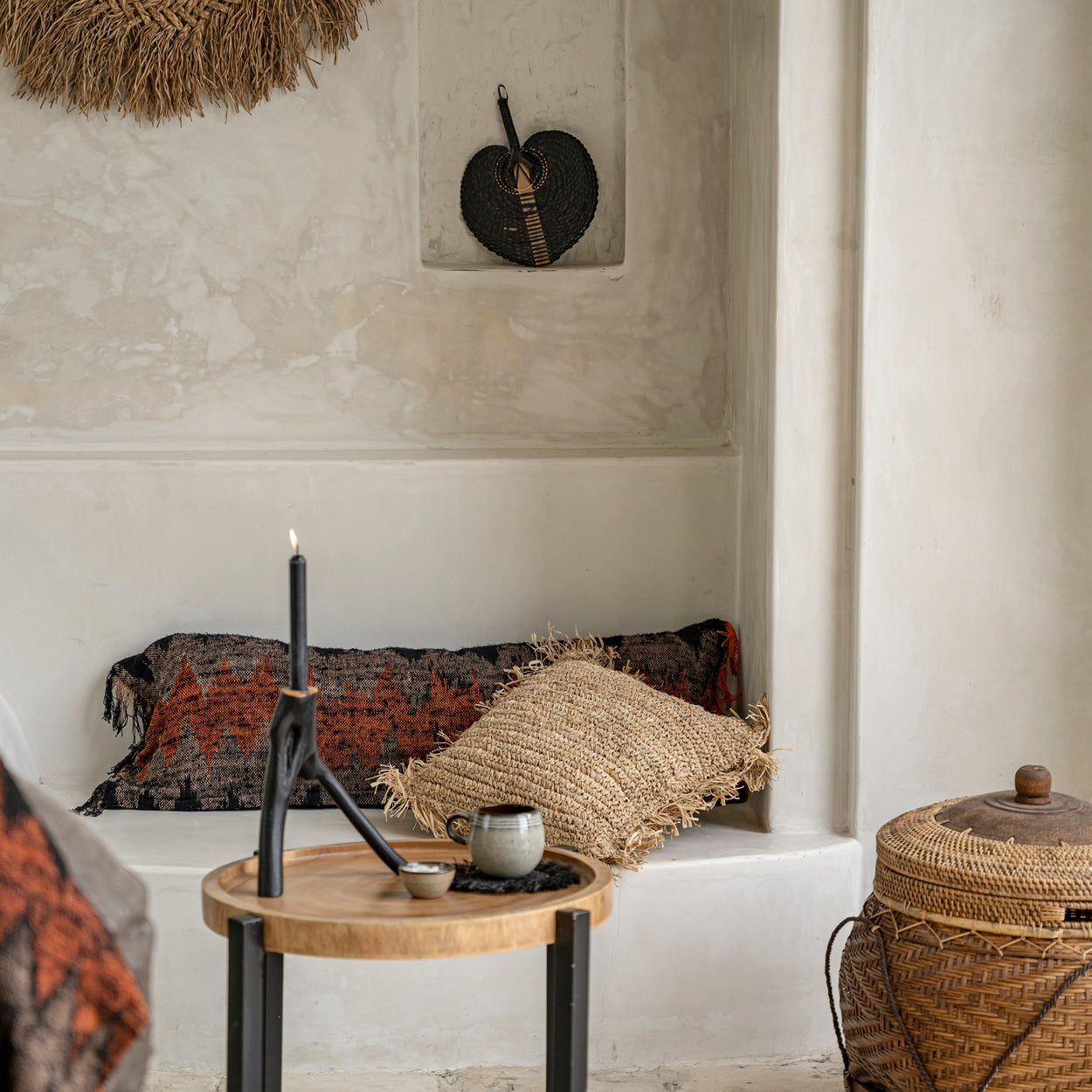 Oh My Gee Cushion Cover - Black Orange 100 x 35 cm - Flo & Joe