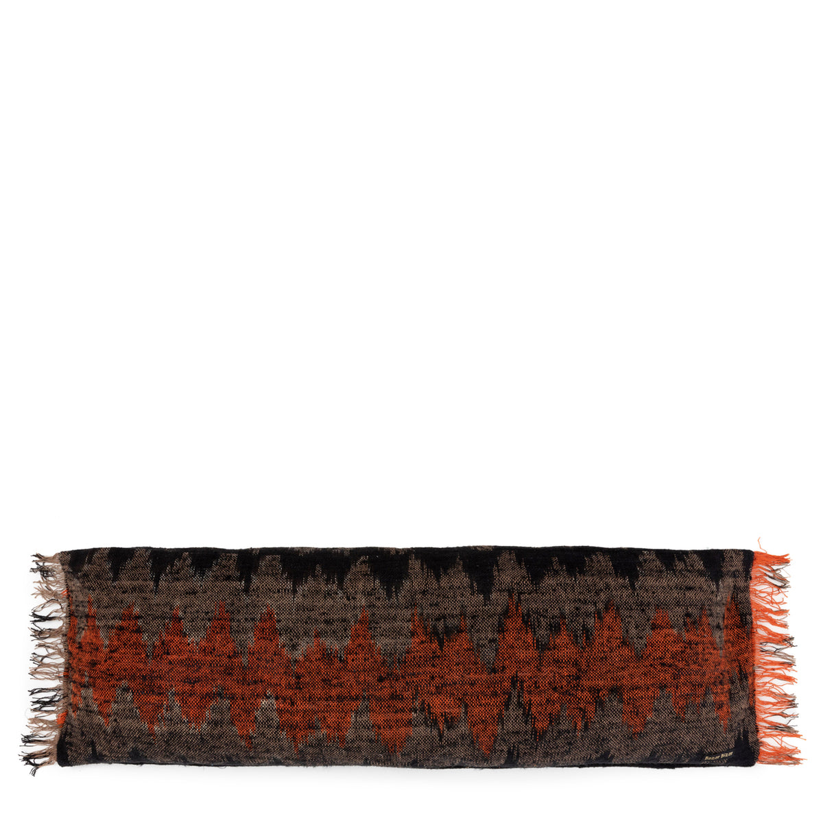 Oh my gee cushion cover   black orange 100 x 35 cm   flo & joe