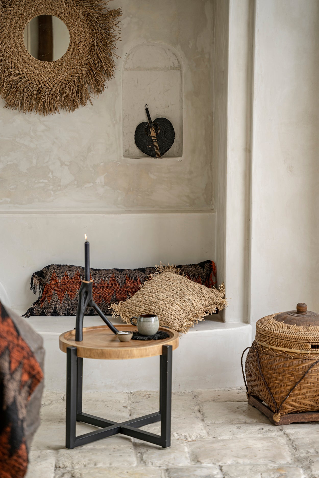 Oh My Gee Cushion Cover - Black Orange 60 x 60cm - Flo & Joe