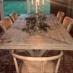 Recycled French Wood Dining Table with matching chairs - 200cm - Flo & Joe