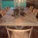 Recycled French Wood Dining Table with matching chairs - 200cm - Flo & Joe