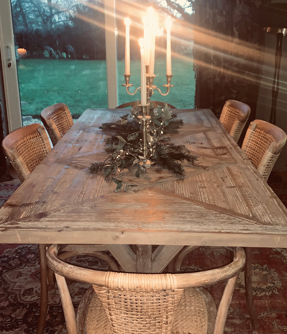 Recycled French Wood Dining Table - 200cm - Flo & Joe