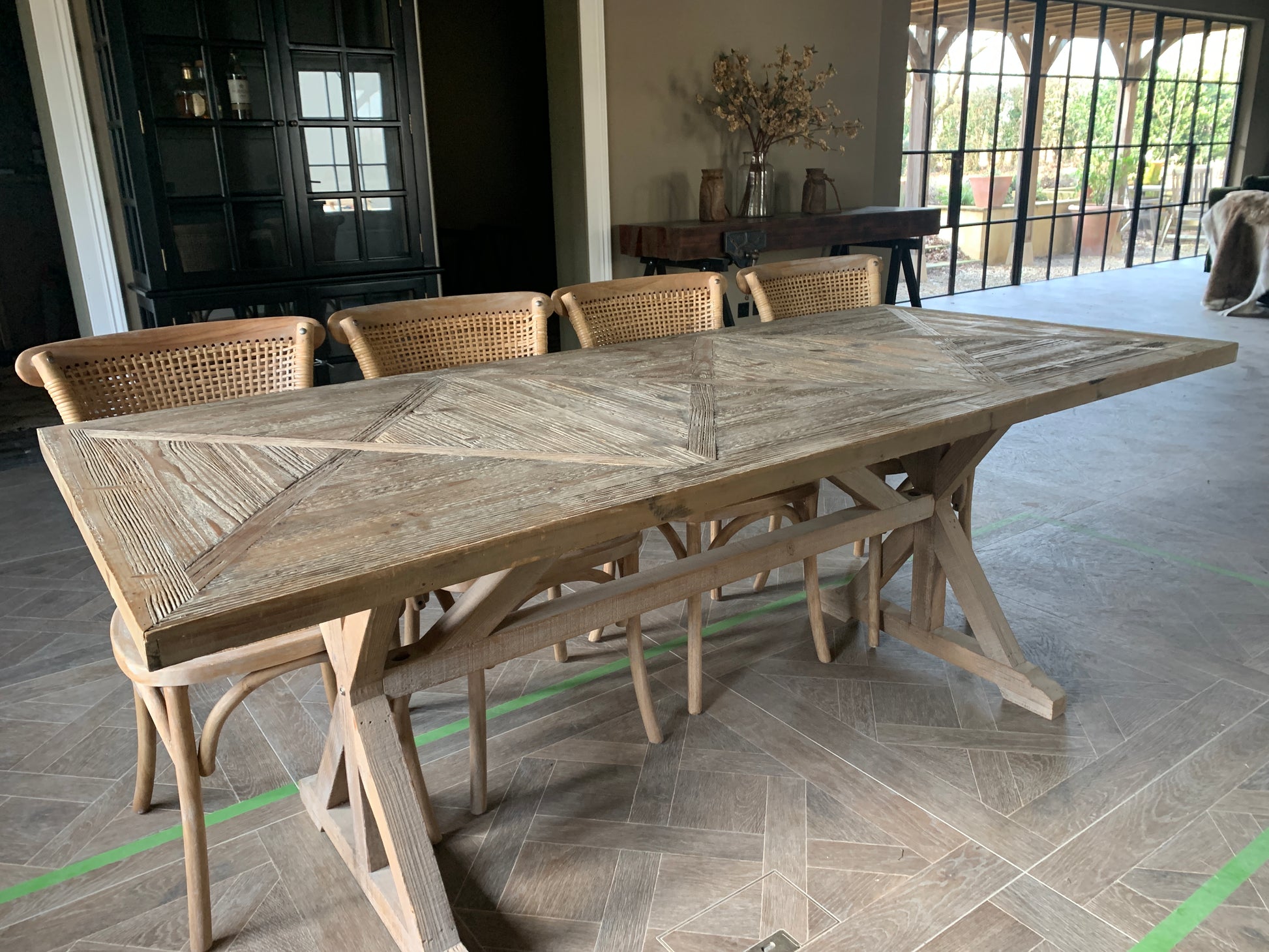 Recycled French Wood Dining Table - 200cm - Flo & Joe