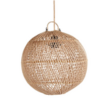 The Bubble Pendant - Round Natural  Rattan Ceiling Light Shade - S - Flo & Joe