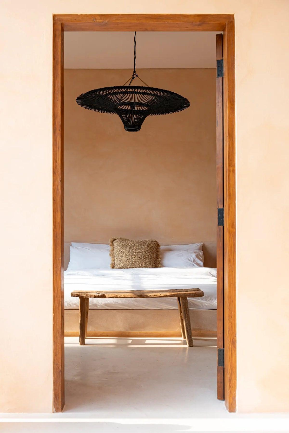 The sky pendant   black   60 cm   flo & joe uk   statement rattan lighting