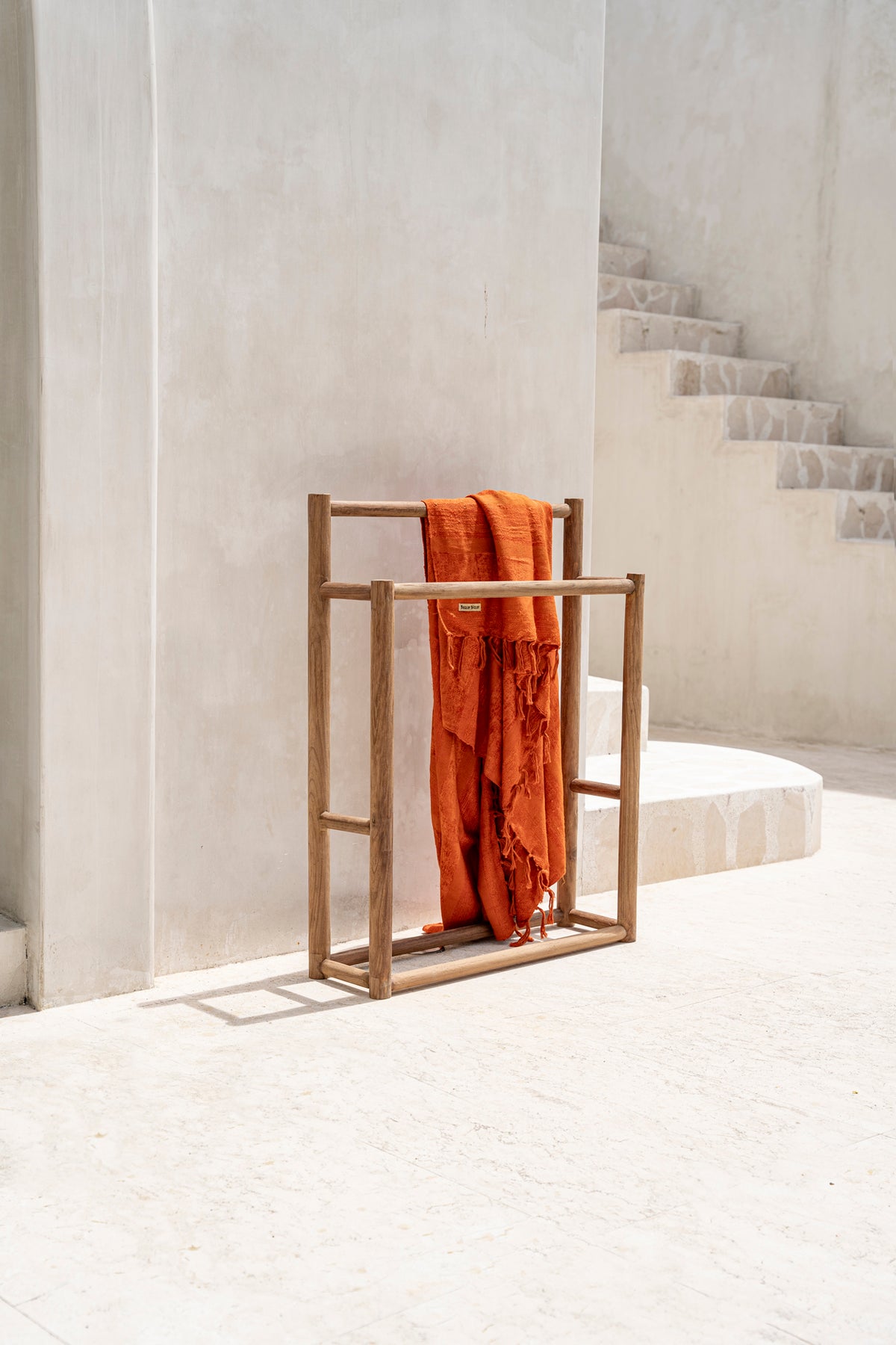 Rustic towel stand   flo & joe