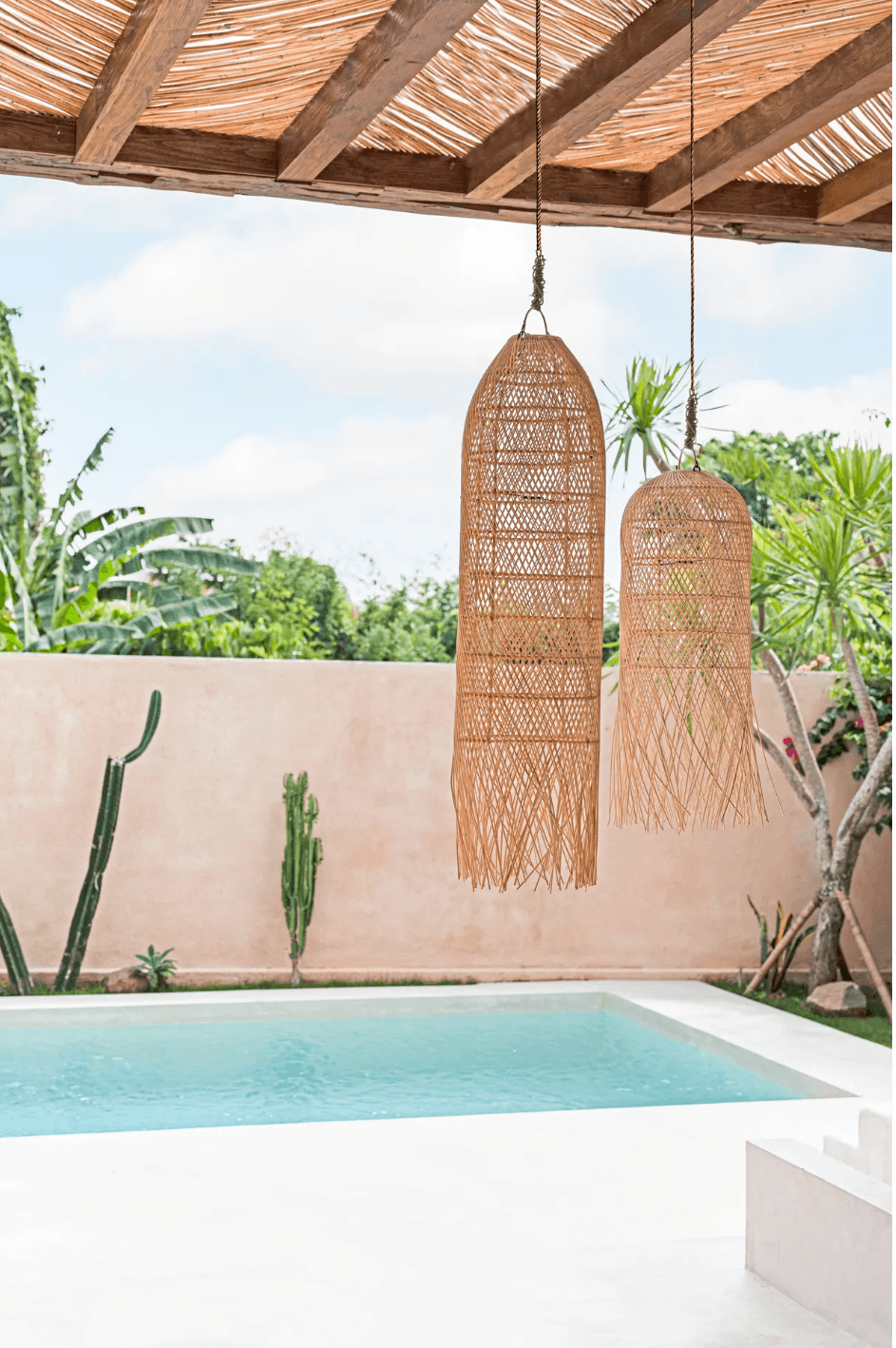 Squid Natural RattanPendant Light - Medium - Flo & Joe