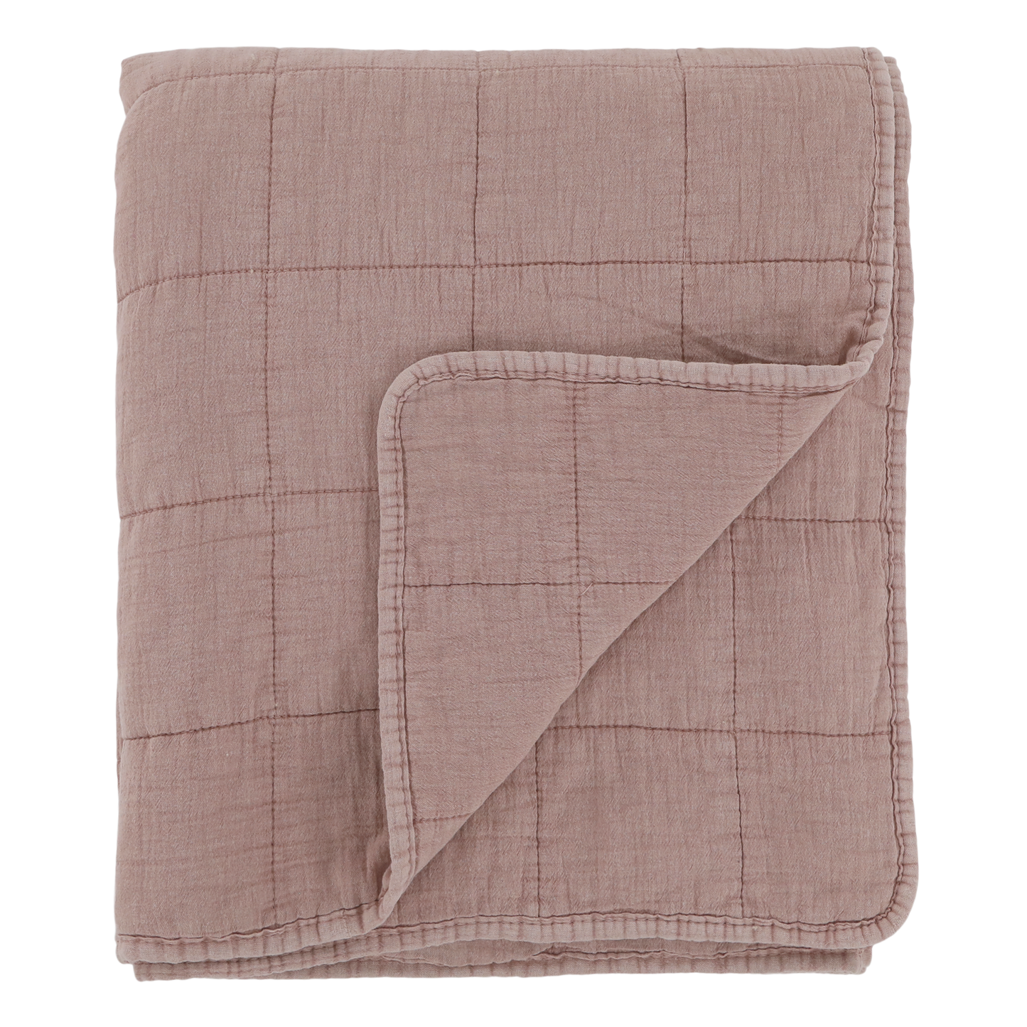 Stonewashed Blush Pink Lightweight Quilt - Flo & Joe