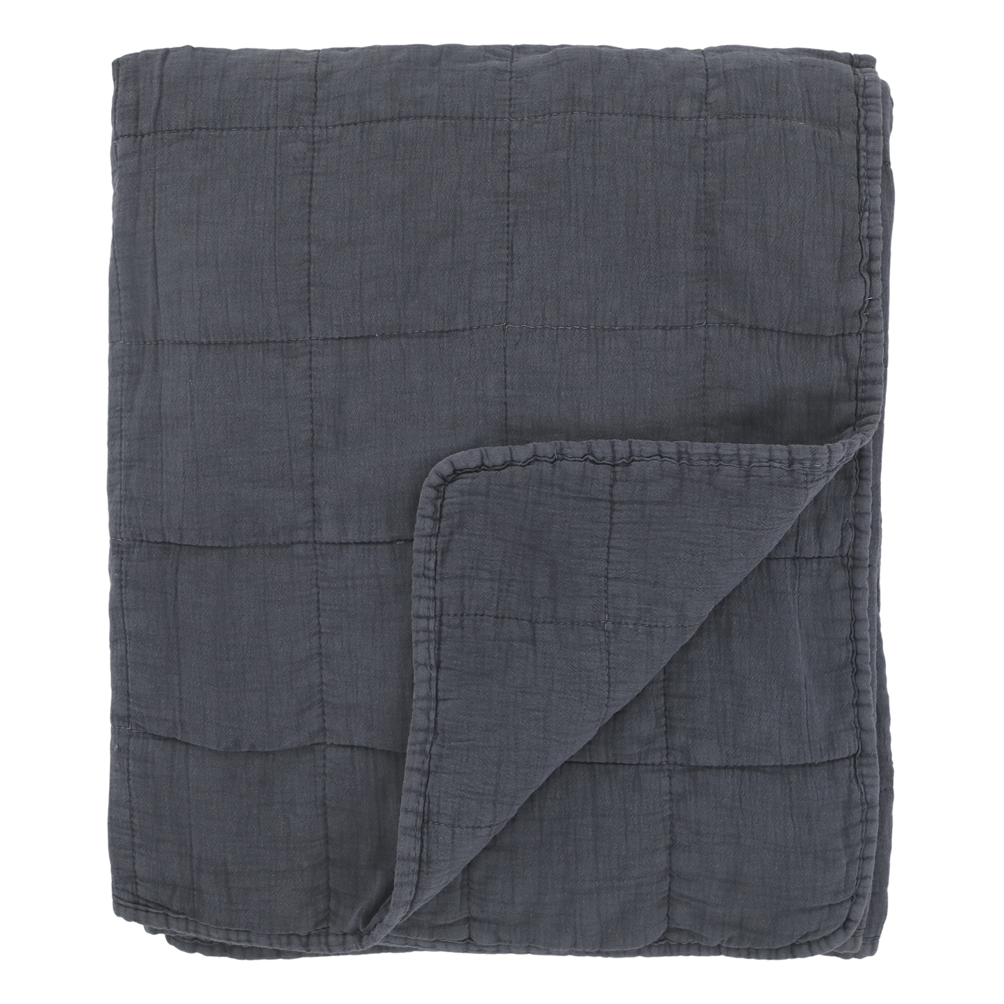 Stonewashed French Navy Quilt - Flo & Joe
