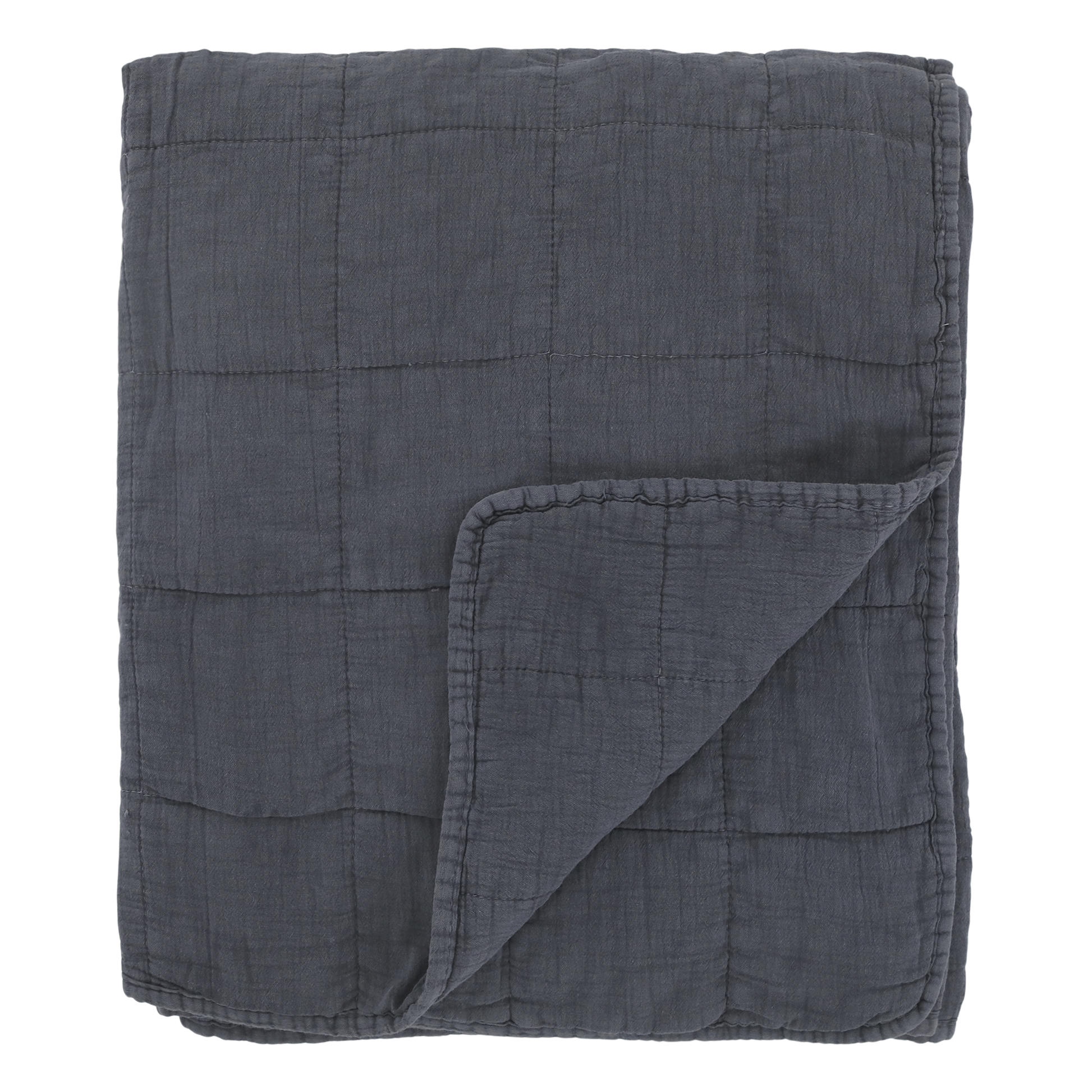 Stonewashed French Navy Quilt - Flo & Joe