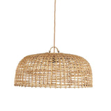 The Cloche Natural Pendant Light - 60cm -Outdoor Synthetic Rattan Light Shades Flo & Joe