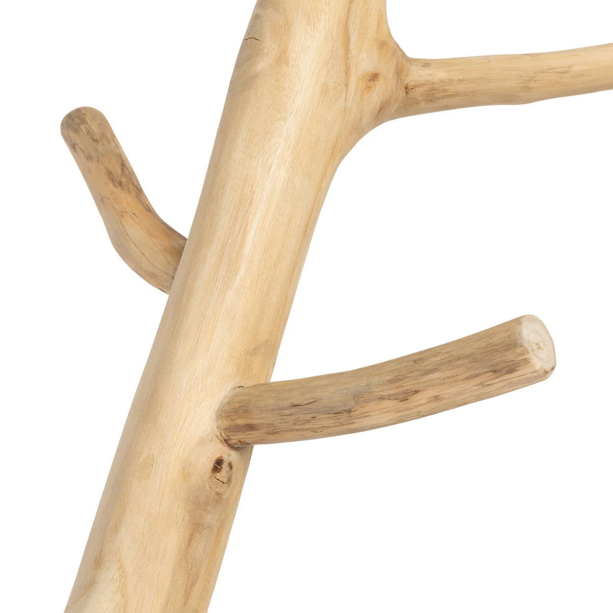 The concrete teak coat stand