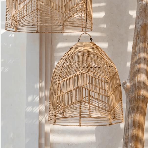 The Bala Rattan Pendant -Light Shade  Natural - 3 sizes - Flo & Joe