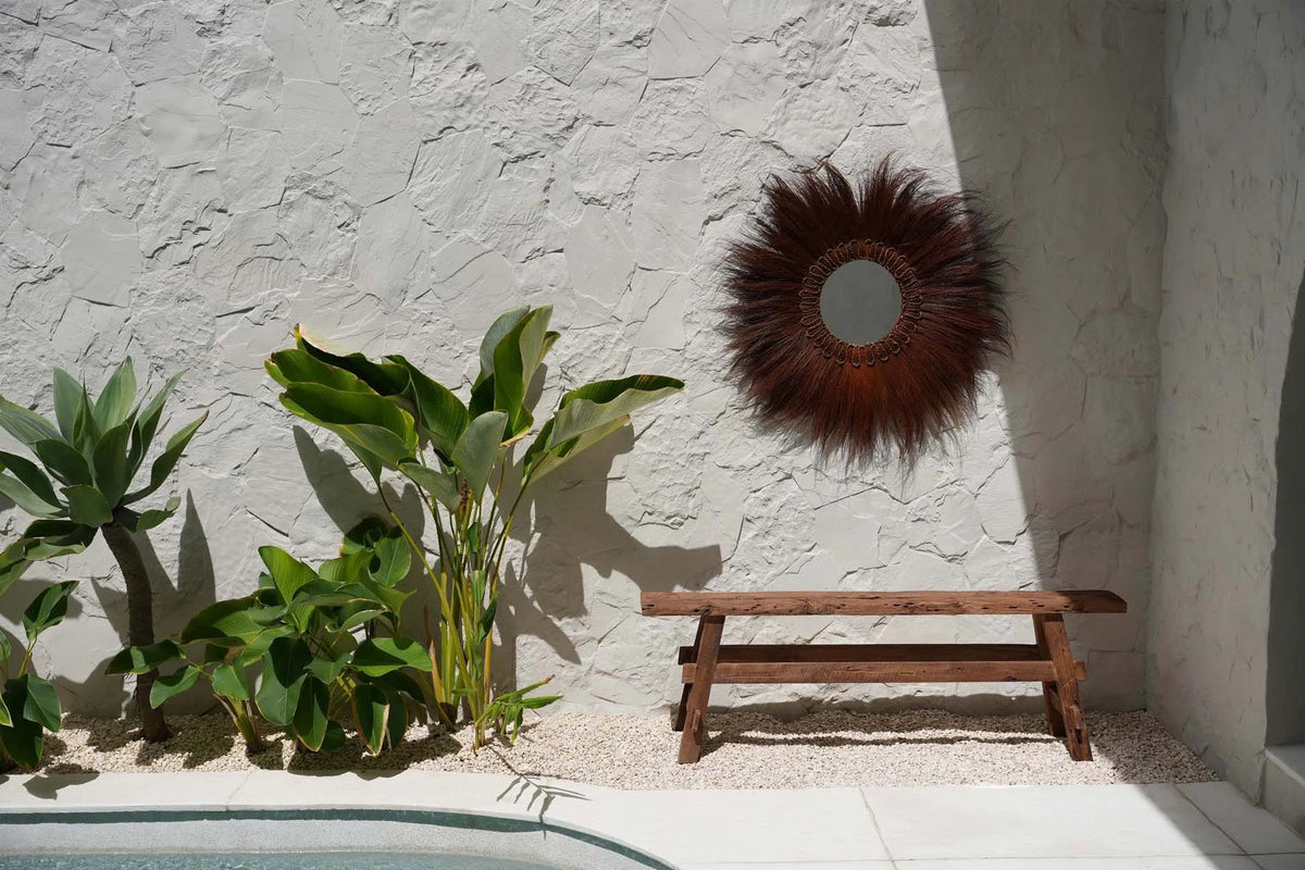 The beauteous rustic bench   natural   flo & joe