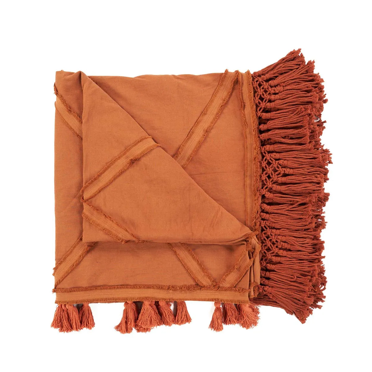 The berber bed throw   terracotta   flo & joe